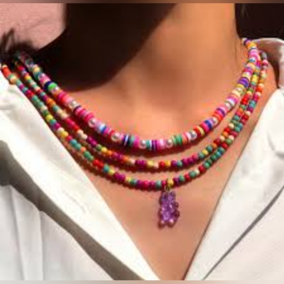 Gummy Bear Beaded Necklace - Picture 4 of 6